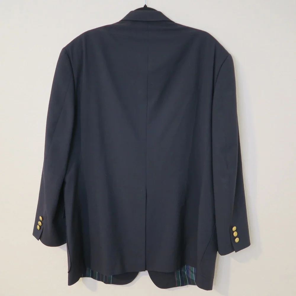 Tommy Hilfiger Sport Coat By Dillards Navy Blue Union Made‎ 1970s Vintage